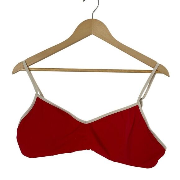 Andie The Bells Swim Bikini Top Women's XL Red Poppy Nylon Stretch Swimwear - Picture 3 of 9